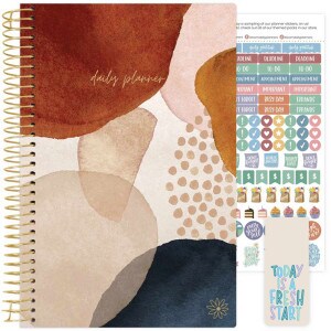 Bloom 23-24 Daily Planner Abstract Neutral Colorful